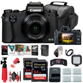 Canon PowerShot G1 X Mark III Digital Camera (2208C001)   2 x 64GB Cards   More