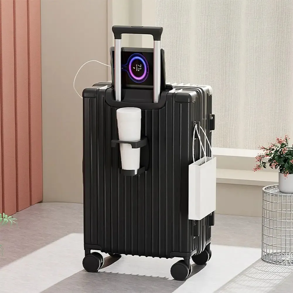 Carry-On Luggage with Cup Holder