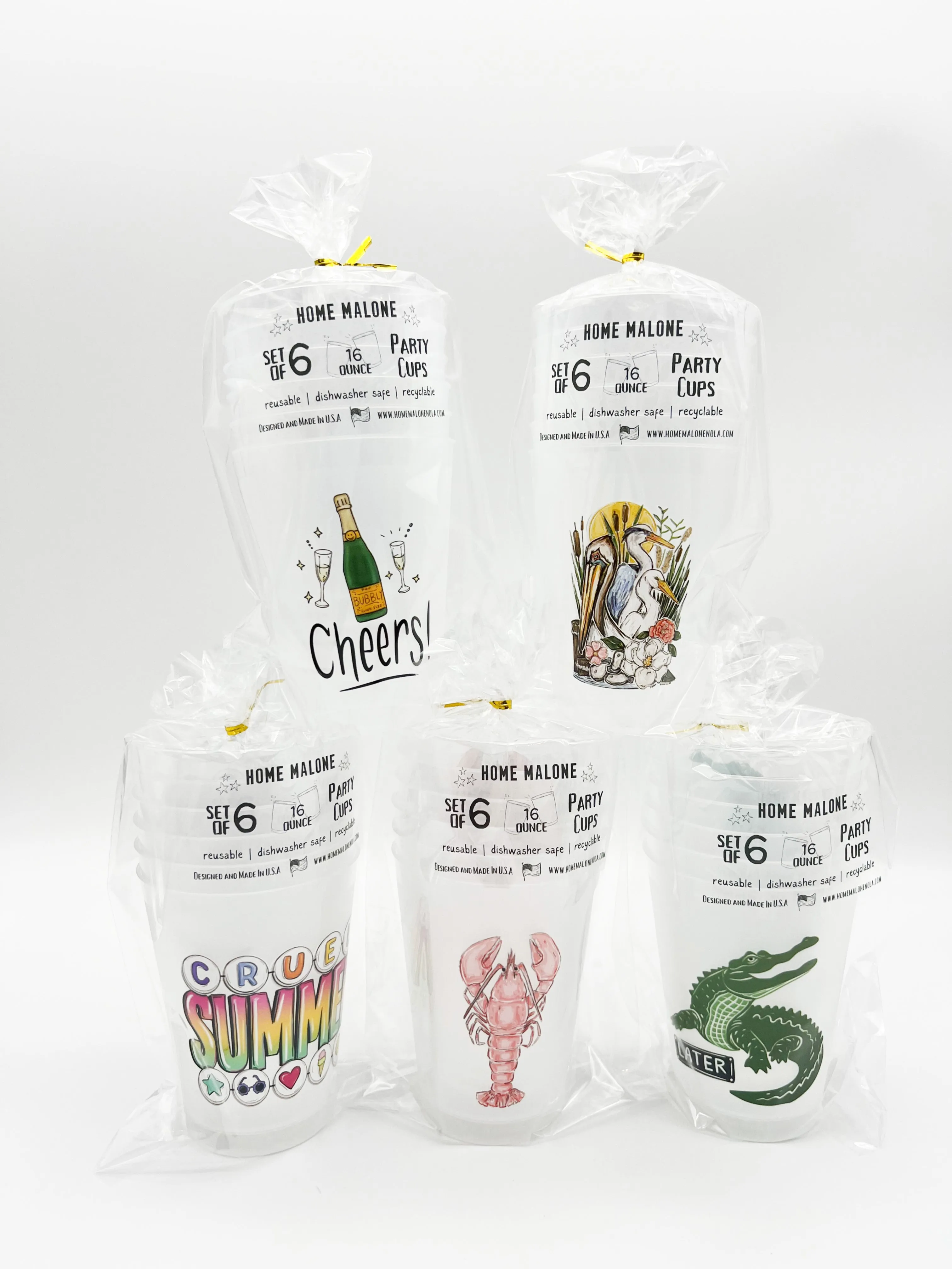 Coastal Lobster Party Cup Set