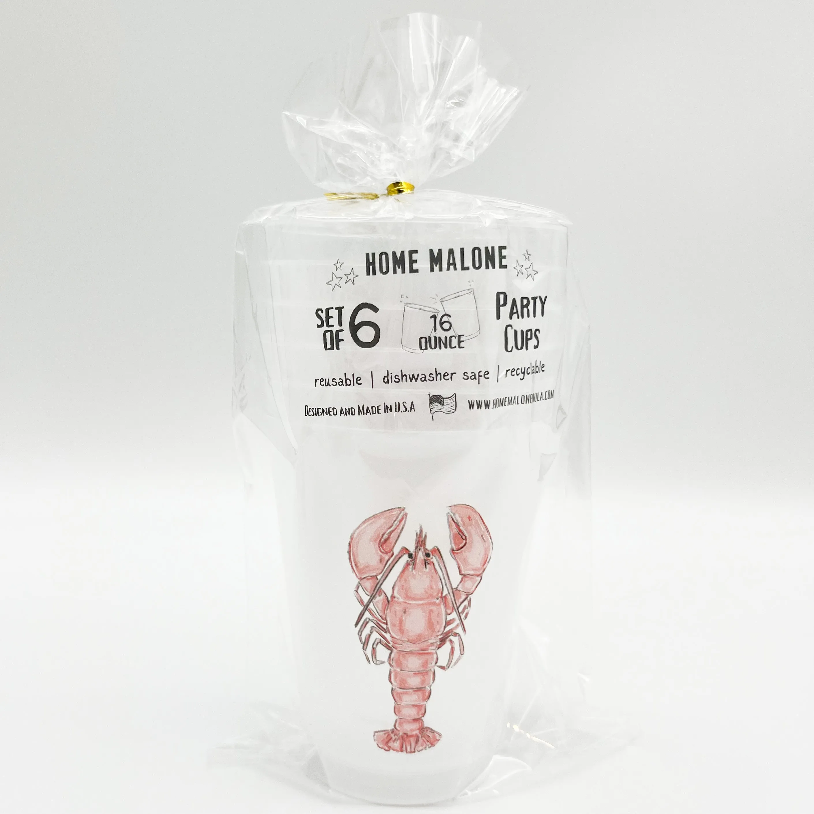 Coastal Lobster Party Cup Set