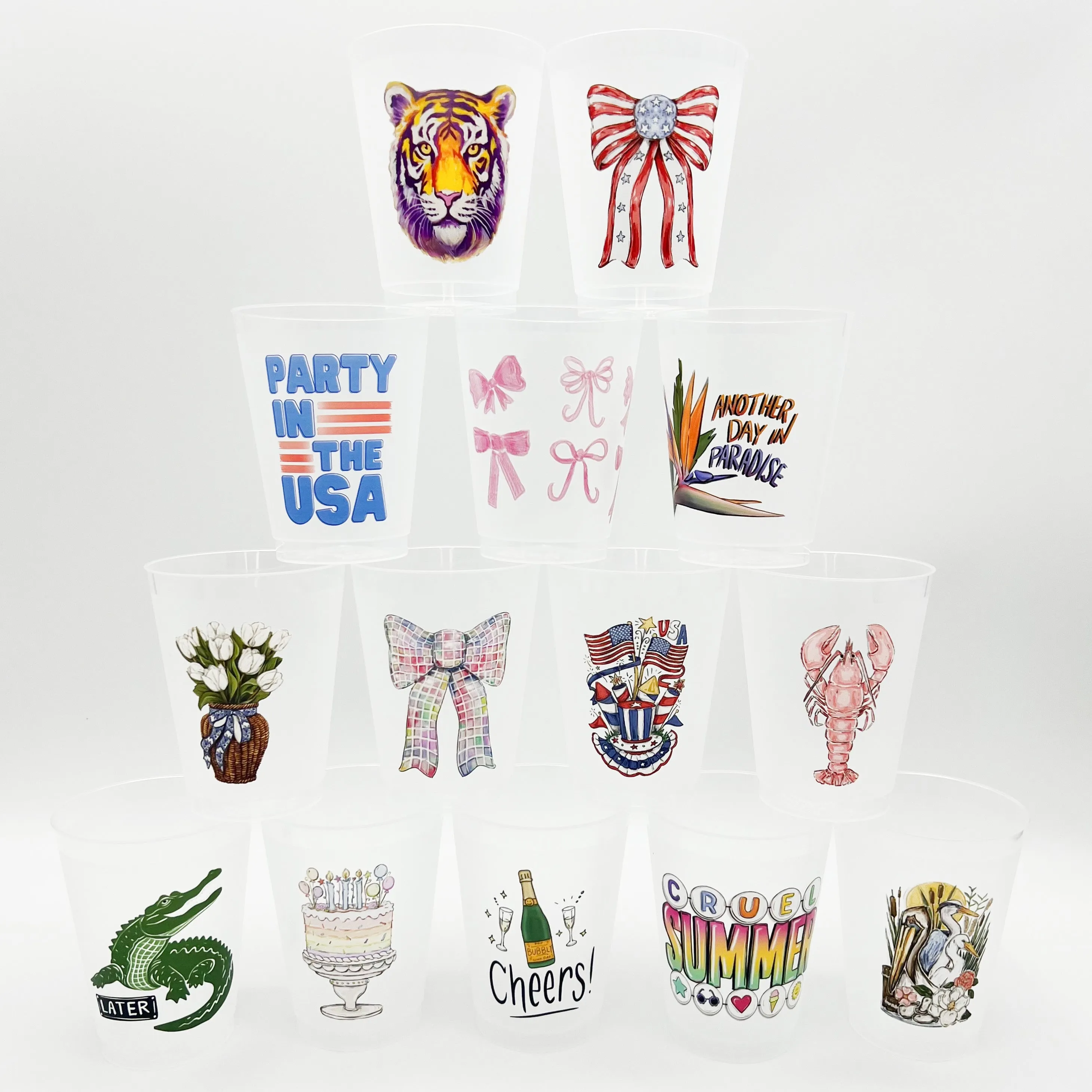 Coastal Lobster Party Cup Set