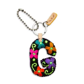 Consuela Black Felt "G" Charm