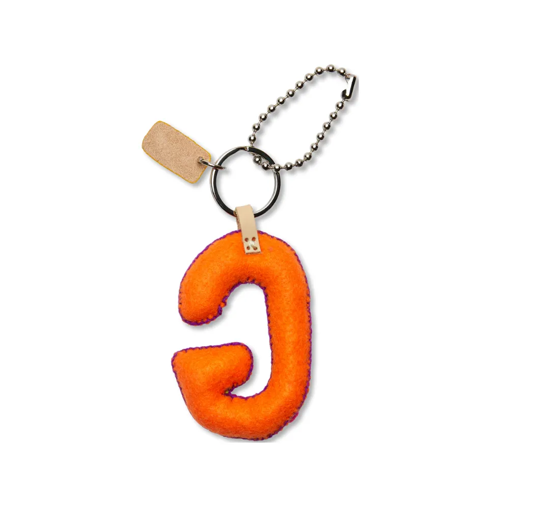 Consuela Orange Felt "G" Charm