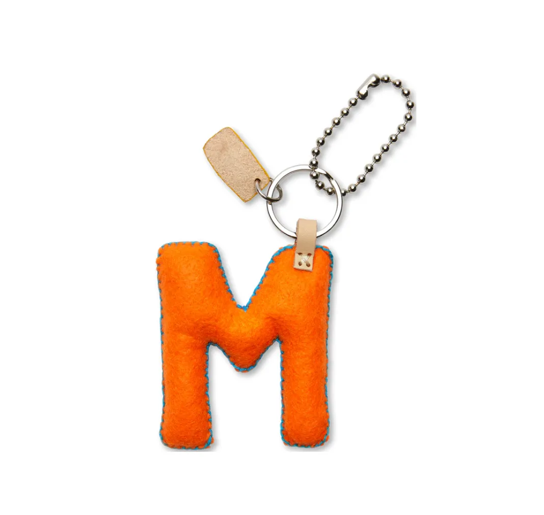 Consuela Orange Felt "M" Charm