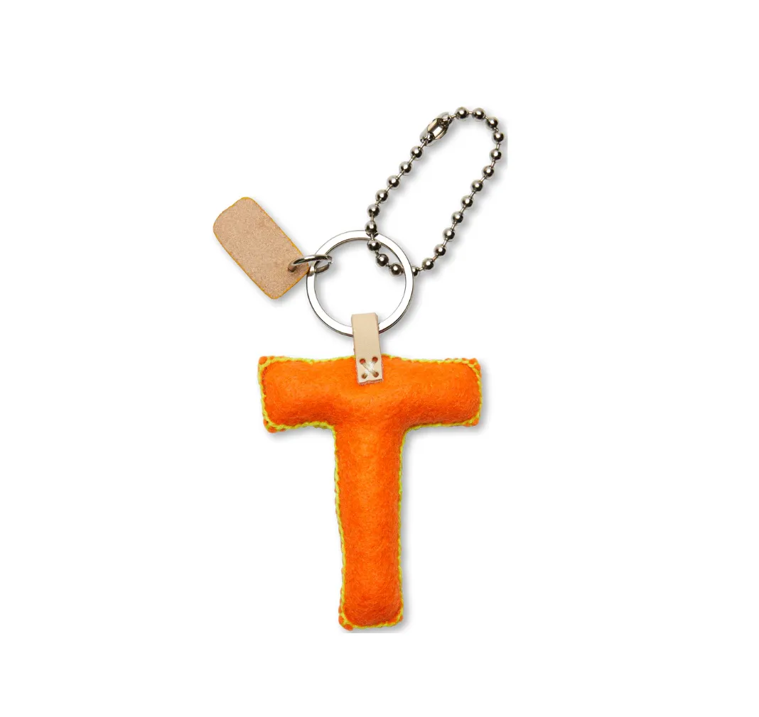 Consuela Orange Felt "T" Charm