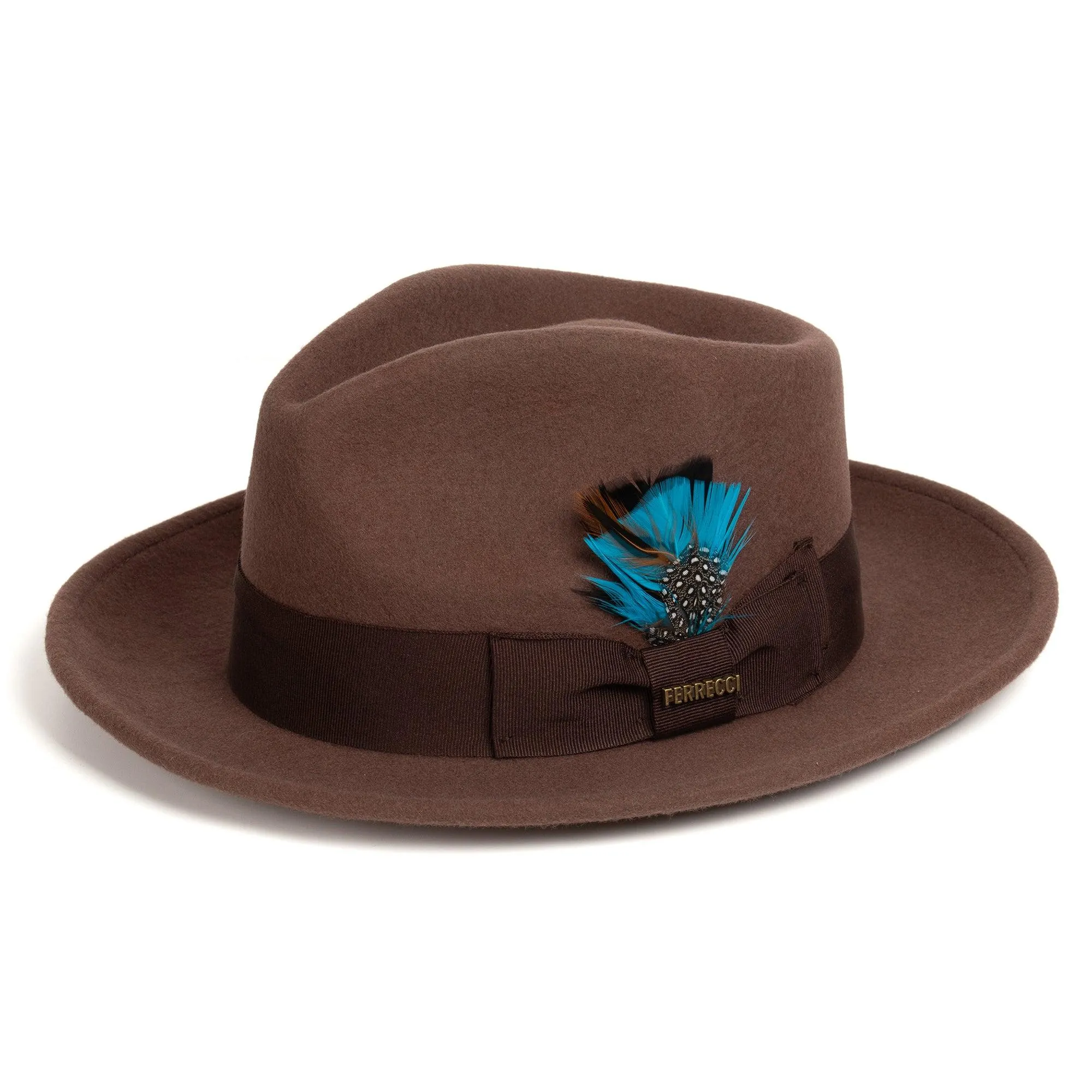 Crushable Brown 100% Australian Wool Fedora Hat