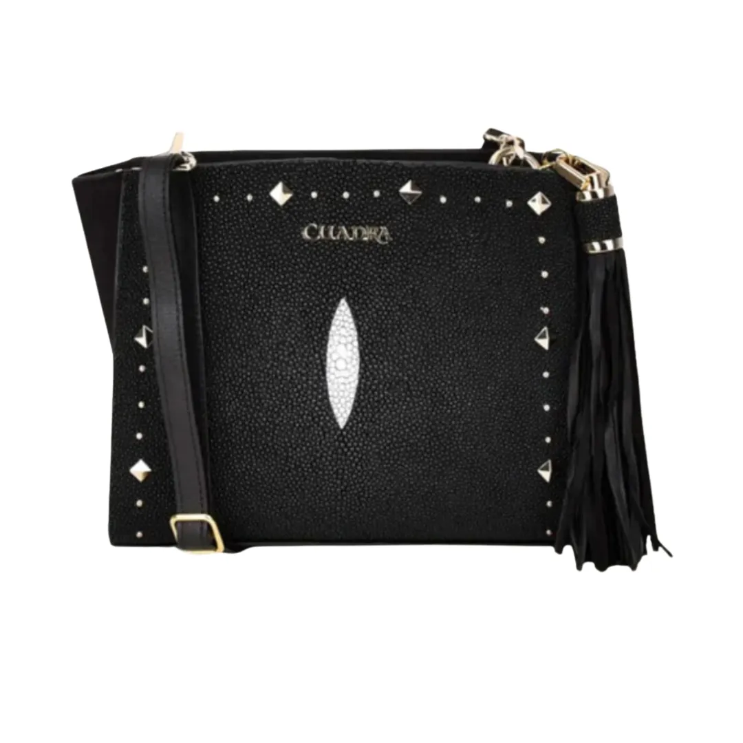 Cuadra DU236 LD Black Stingray Studs Bag