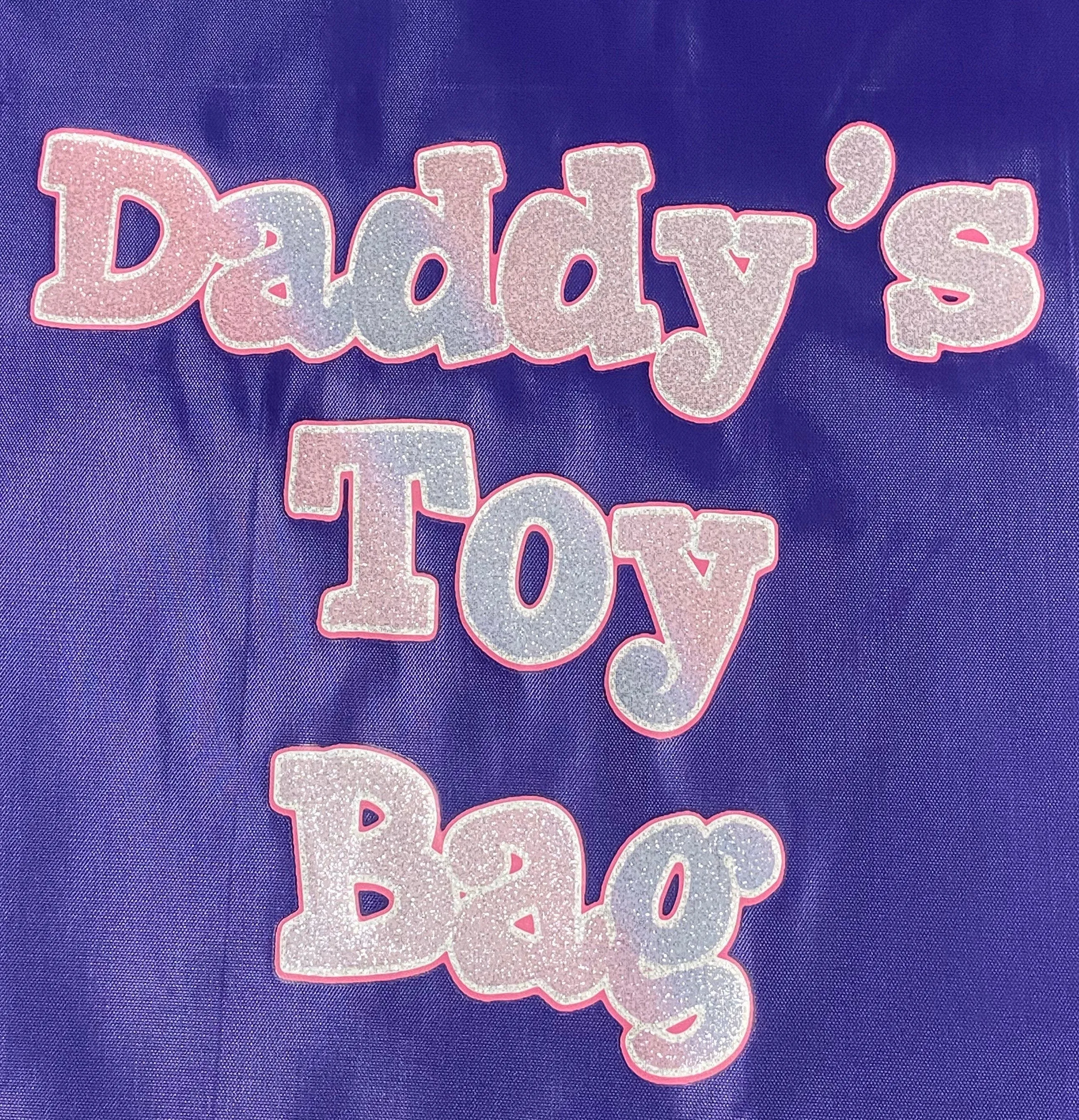 Daddy's Toy Bag Beginners Purple Bondage Kit Daddy Master DDLG BDSM CGLG Dominant Rope Cuffs Leash Whip Nipple Clamps