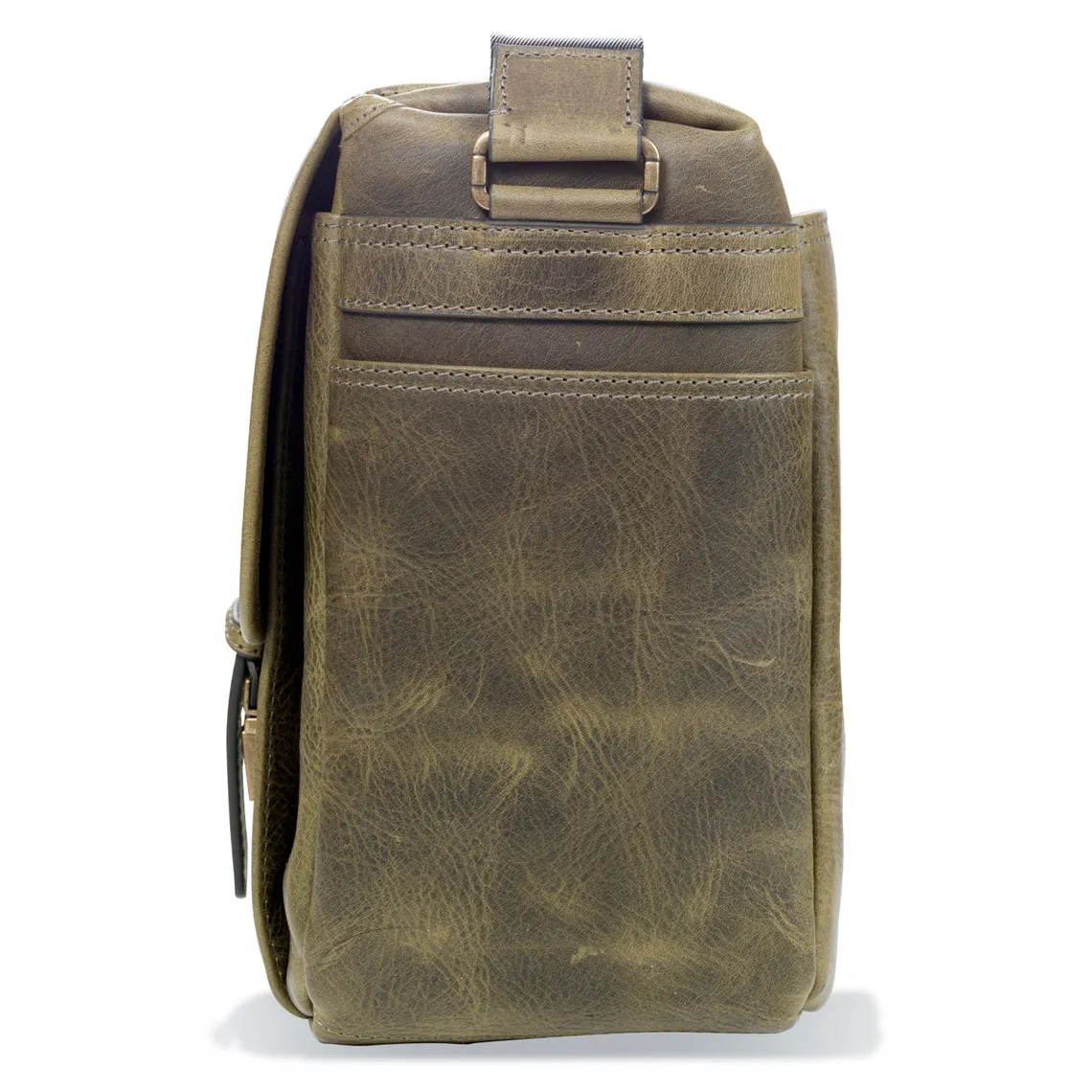 Dazzlo Leather Vintage 16” Laptop Camera Bag - Black/Brown/Camel/Olive - 16"