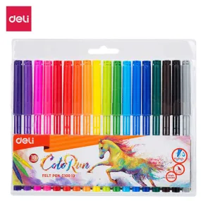 Deli Felt Pen Washable 1.0mm 18C