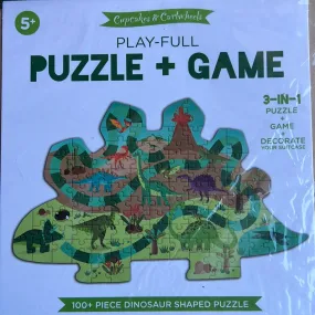 Dinosaur 100 piece Play-Full Puzzle and Game Suitcase