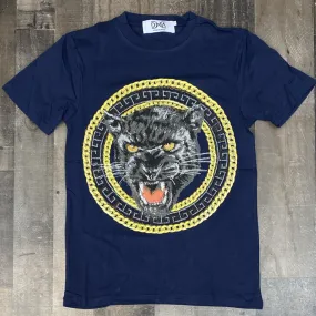 Dna Premium Wear- studded panther ss tee (navy)