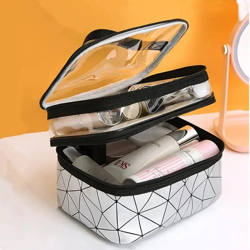 Double Layer Clear Makeup Bag