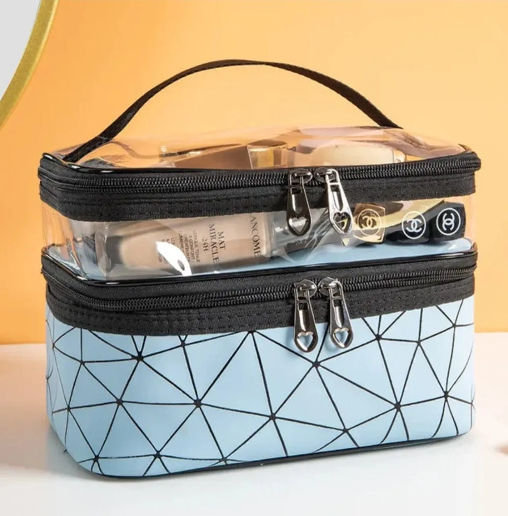 Double Layer Clear Makeup Bag