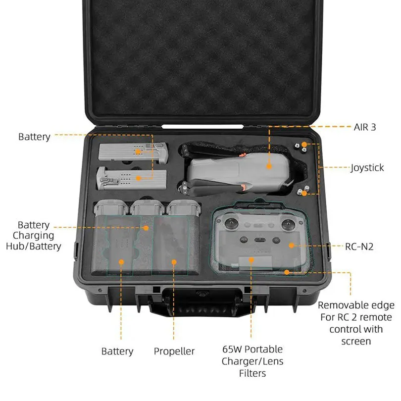 Drone Storage bag explosion-proof case for DJI AIR 3 with screen remote control drone Quadcopter