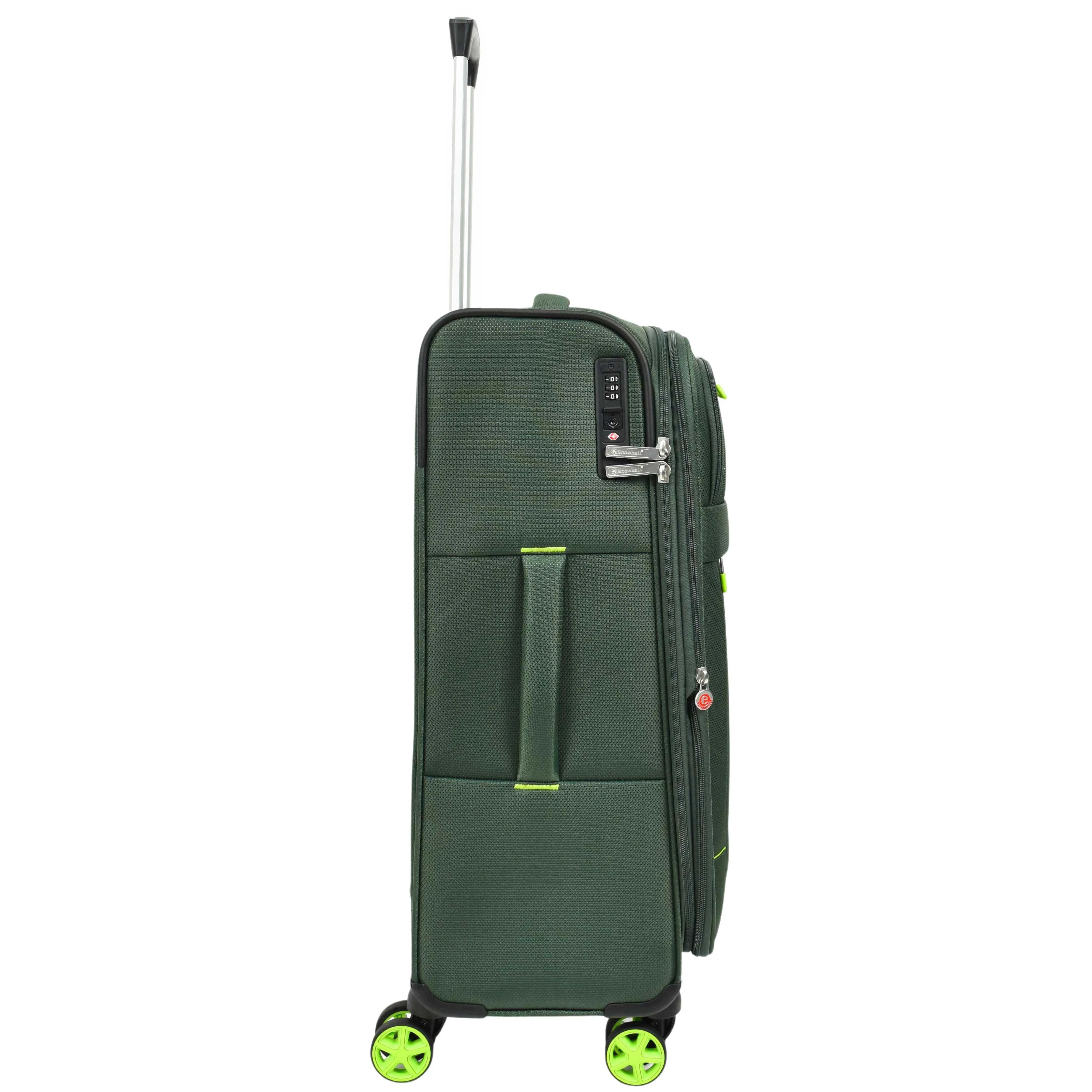 Dual 4 Wheel Soft Suitcases Lightweight Expandable Luggage TSA Lock Travel Bags Trivial Green