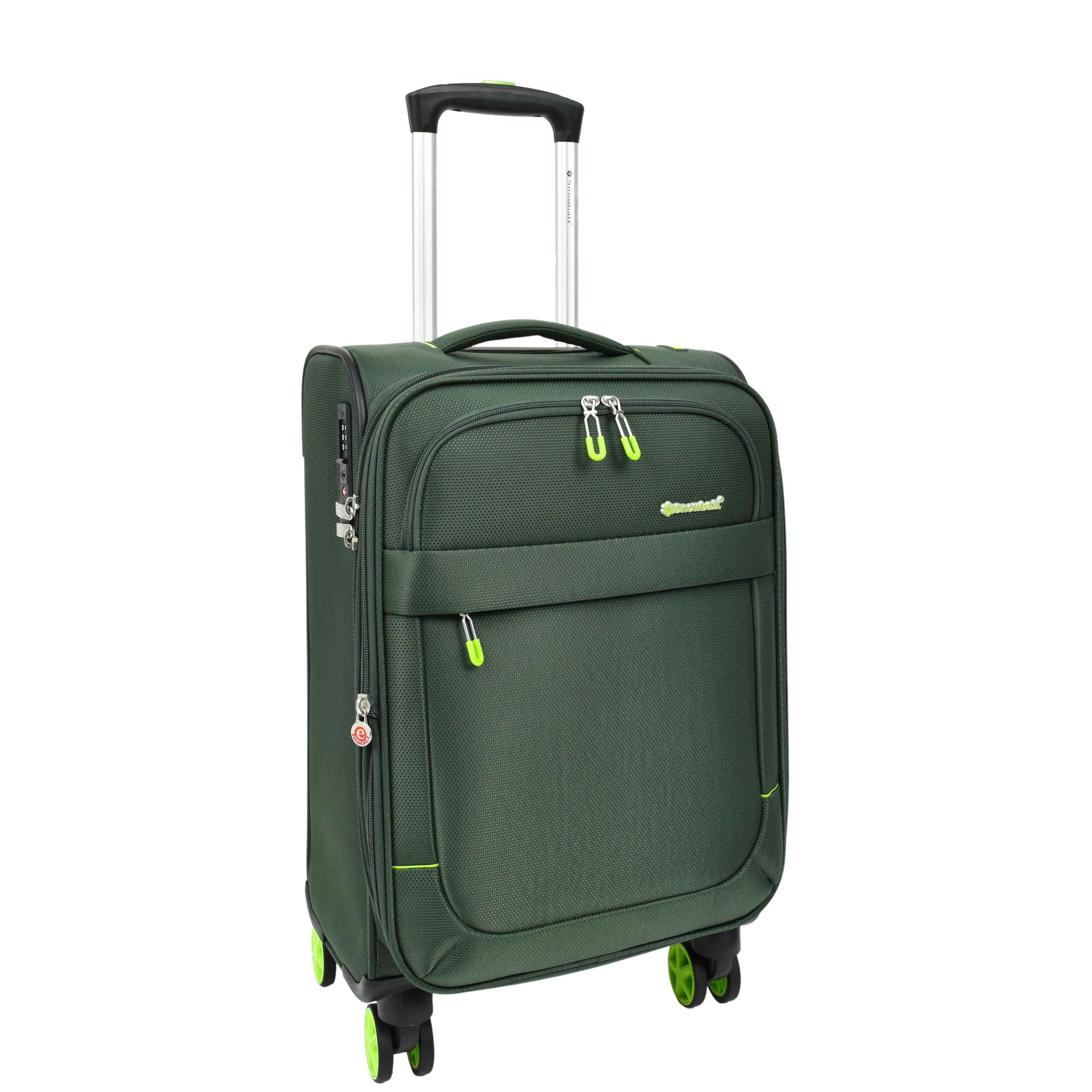 Dual 4 Wheel Soft Suitcases Lightweight Expandable Luggage TSA Lock Travel Bags Trivial Green