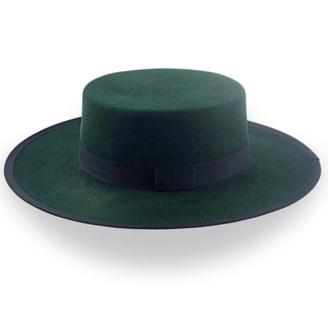 Emerald Green Flat Top Western Hat | The Bolero