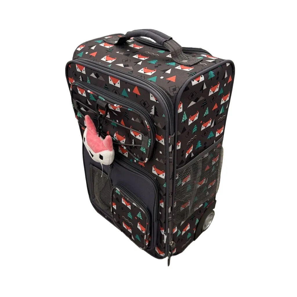 Fabric Rolling Suitcase / Fox & Trees