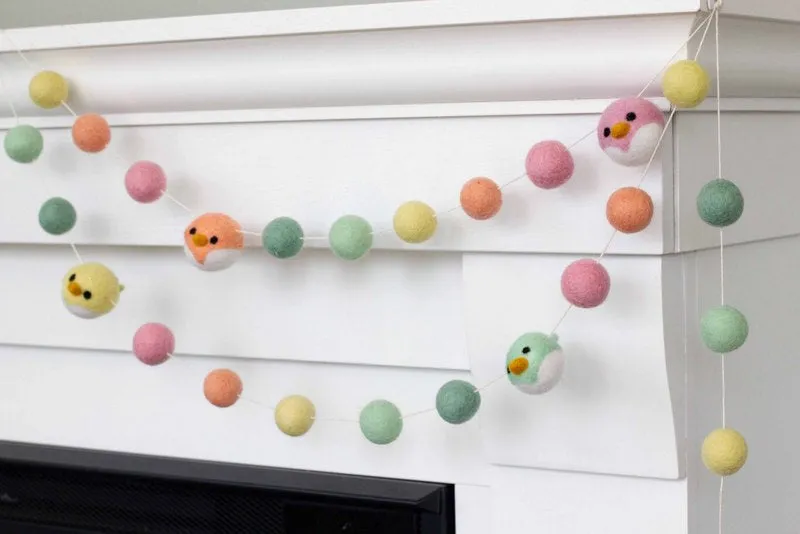 Felt Bird Garland- Pastel