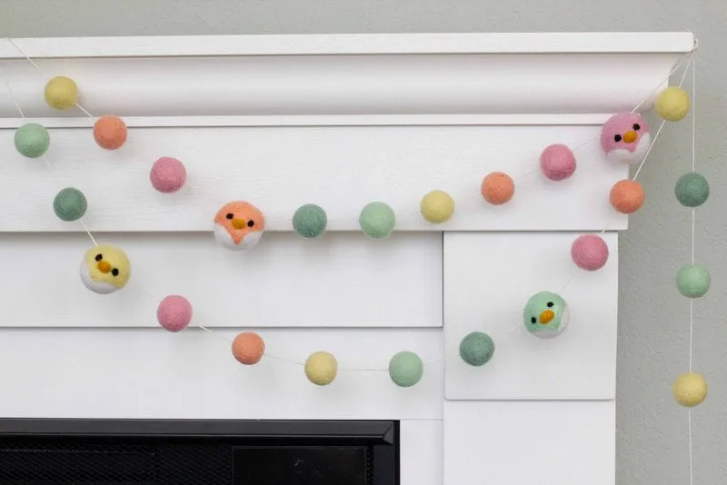 Felt Bird Garland- Pastel