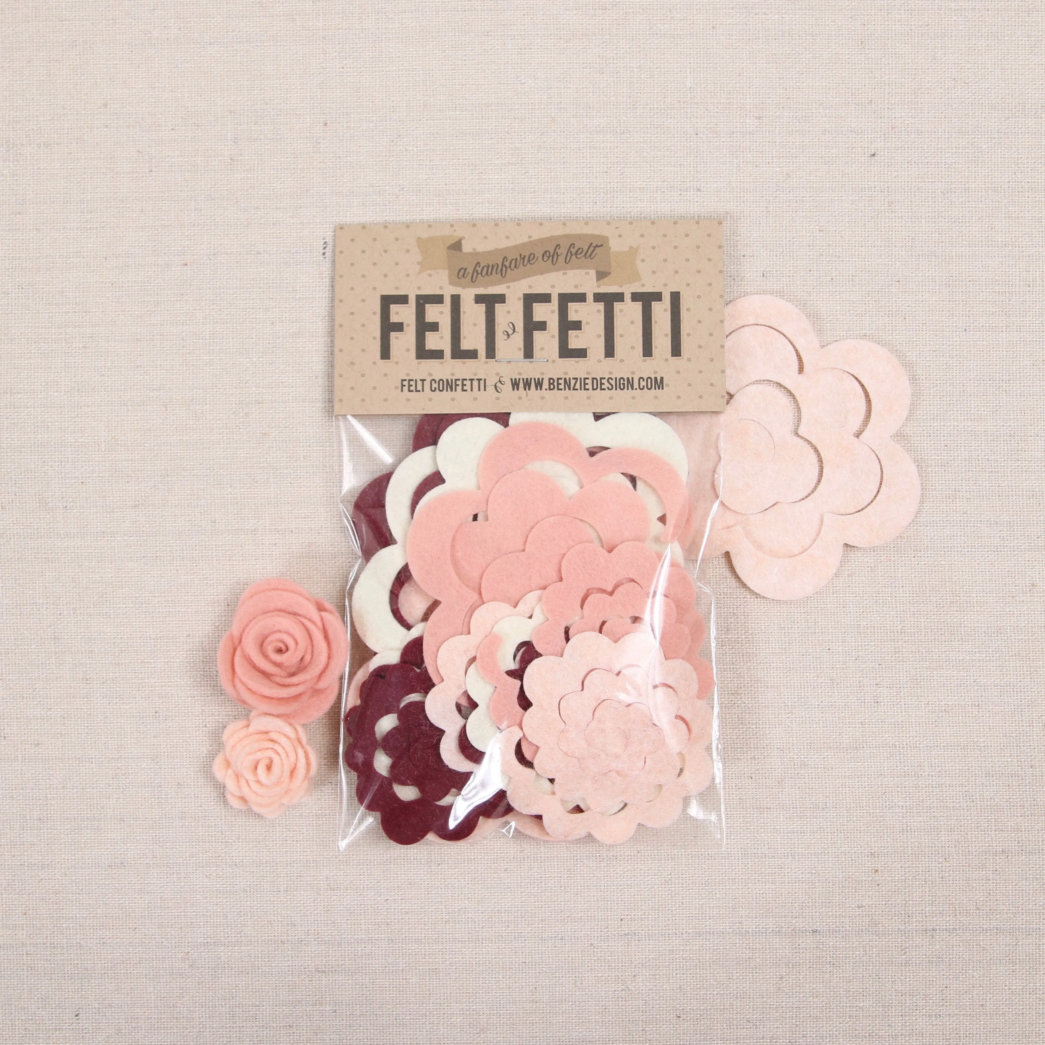 Felt-fetti Roses, die cut shapes