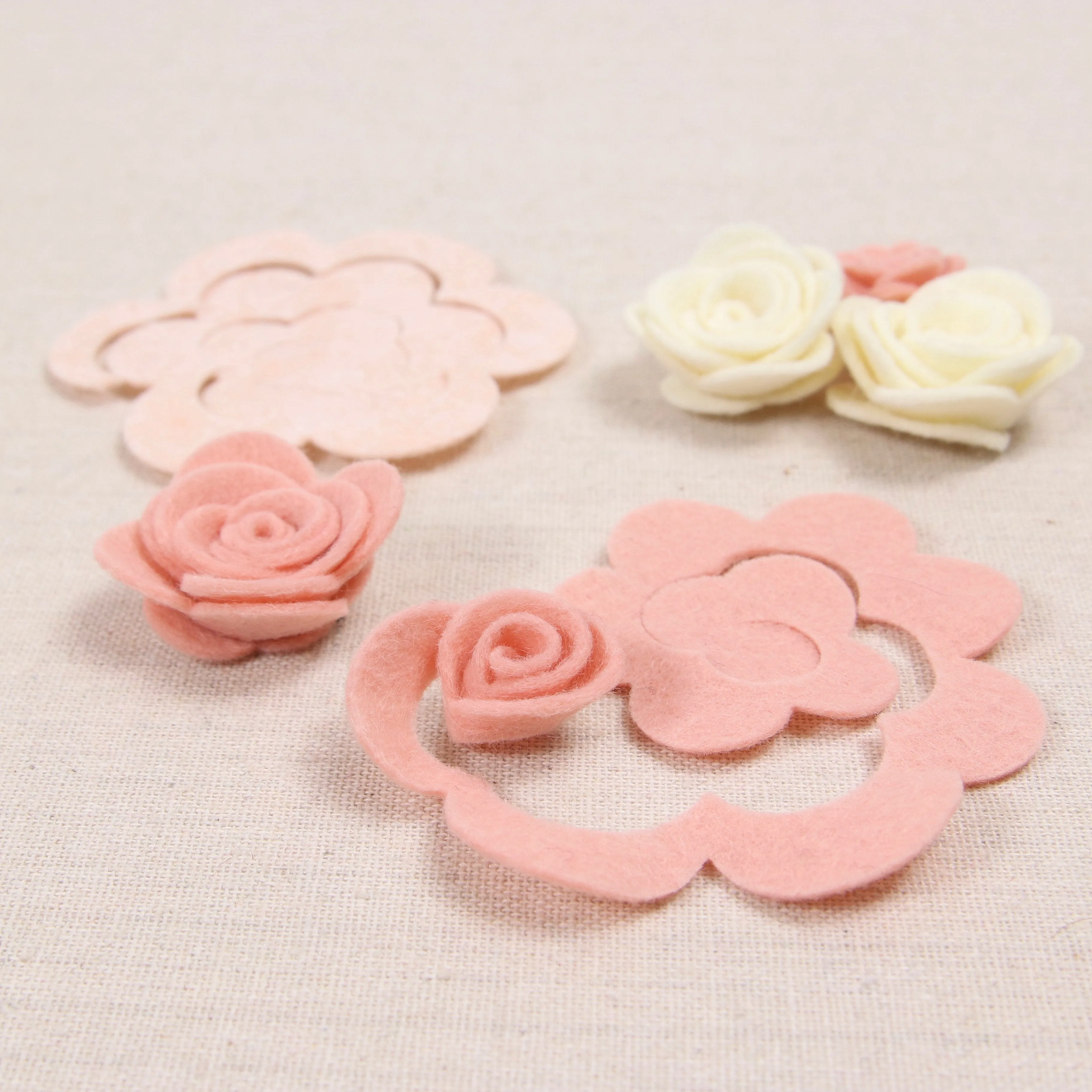 Felt-fetti Roses, die cut shapes