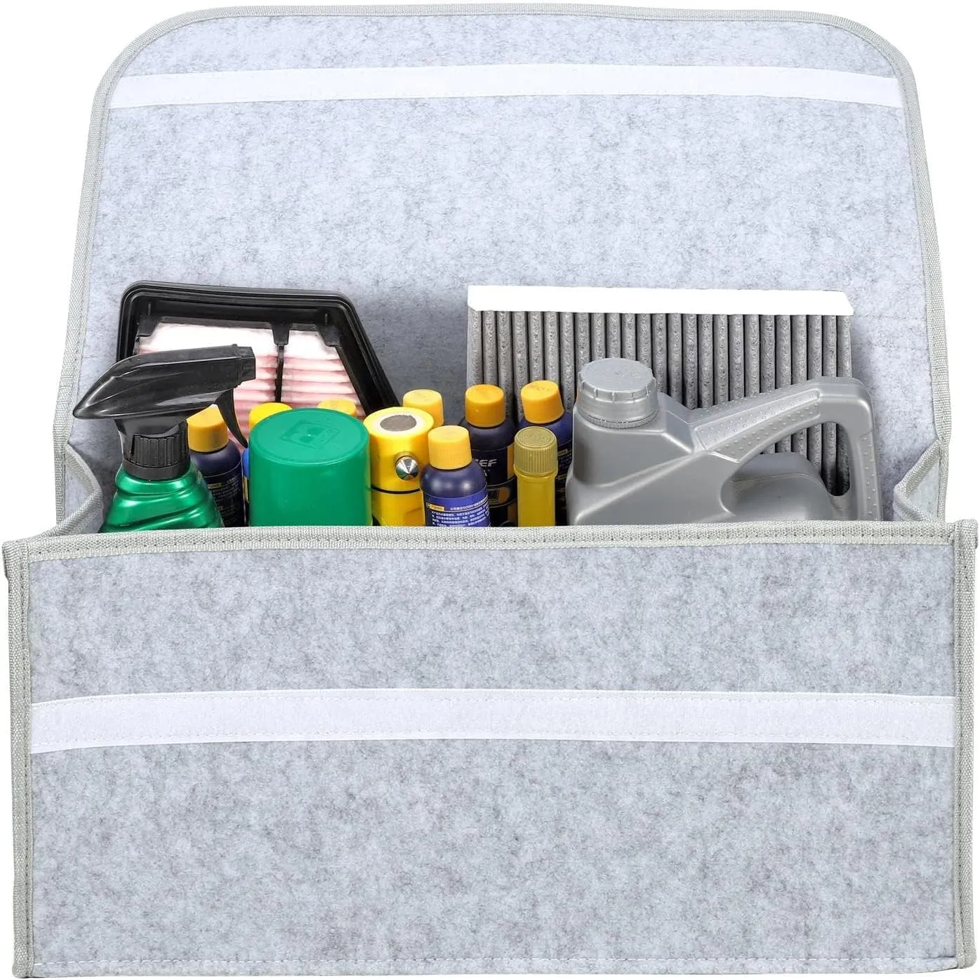 Felt Portable Car Trunk Organizer ( Light Grey )