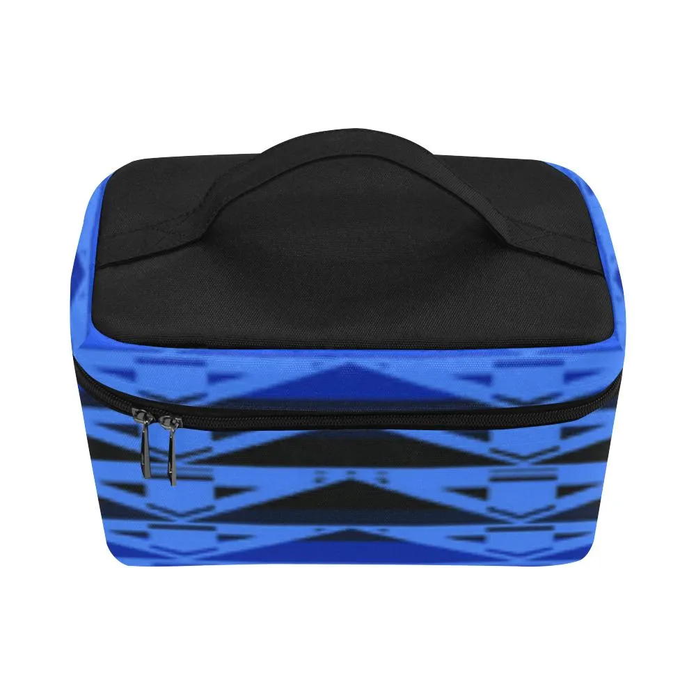 Fire Rattler Blue Cosmetic Bag/Large