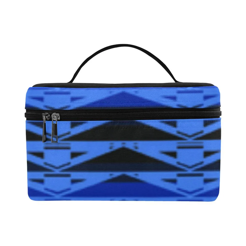 Fire Rattler Blue Cosmetic Bag/Large