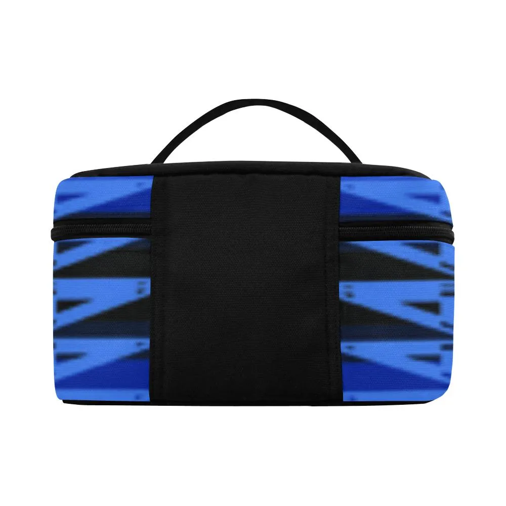 Fire Rattler Blue Cosmetic Bag/Large