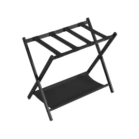 Foldable Luggage Rack with Storage Shelf