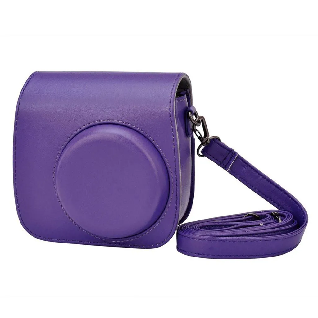 Fujifilm Instax Mini 9 / 8 leather case - Dark Purple