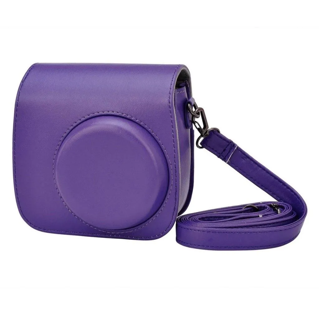 Fujifilm Instax Mini 9 / 8 leather case - Dark Purple