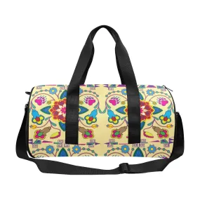 Geometric Floral Winter - Vanilla Duffle Bag