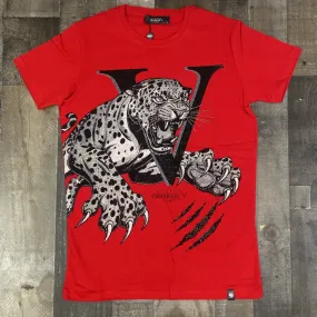 George V- raging studded ss tee (red)