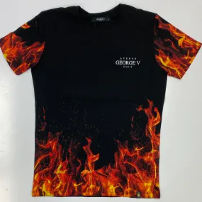 George V- studded flame ss tee