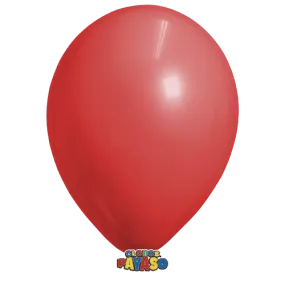 Globos Payaso 10in Balloon Pastel Red 50ct