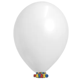 Globos Payaso 9in Balloon Pastel White 50ct