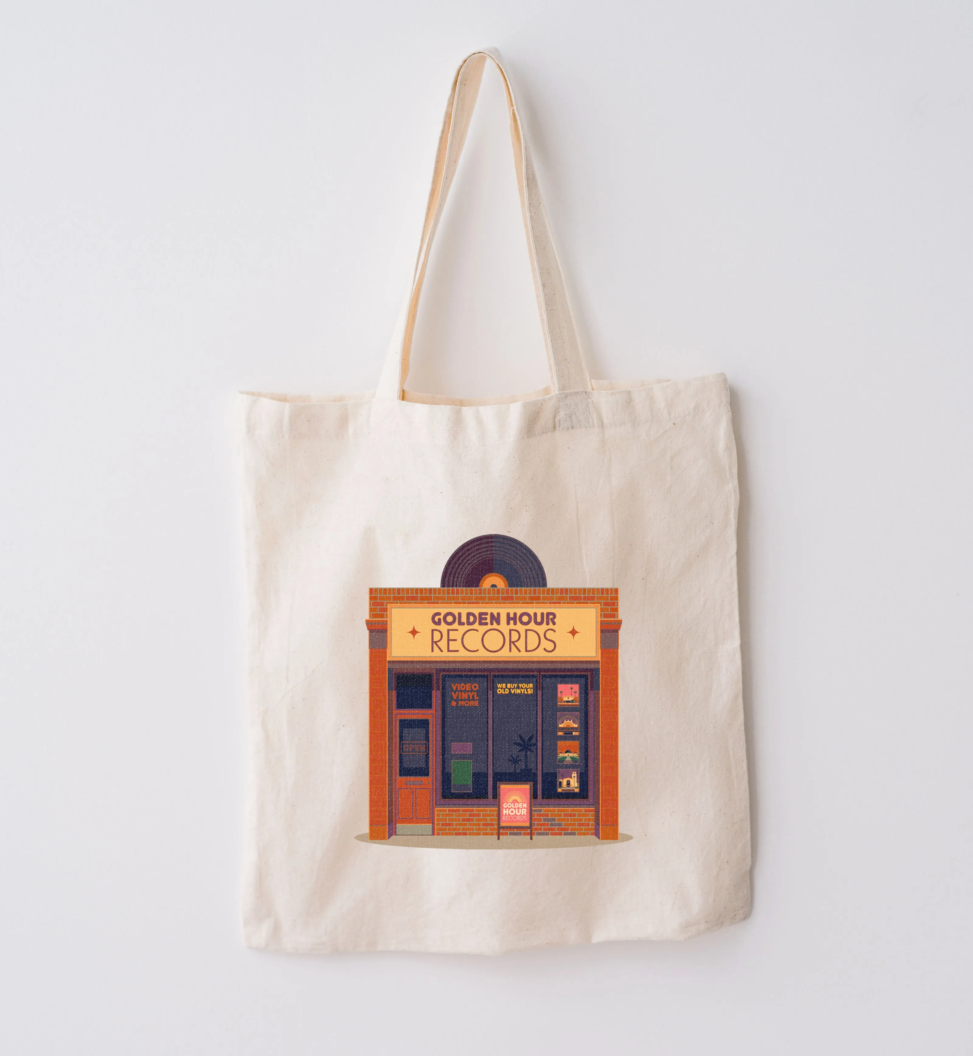 Golden Hour Records Tote Bag