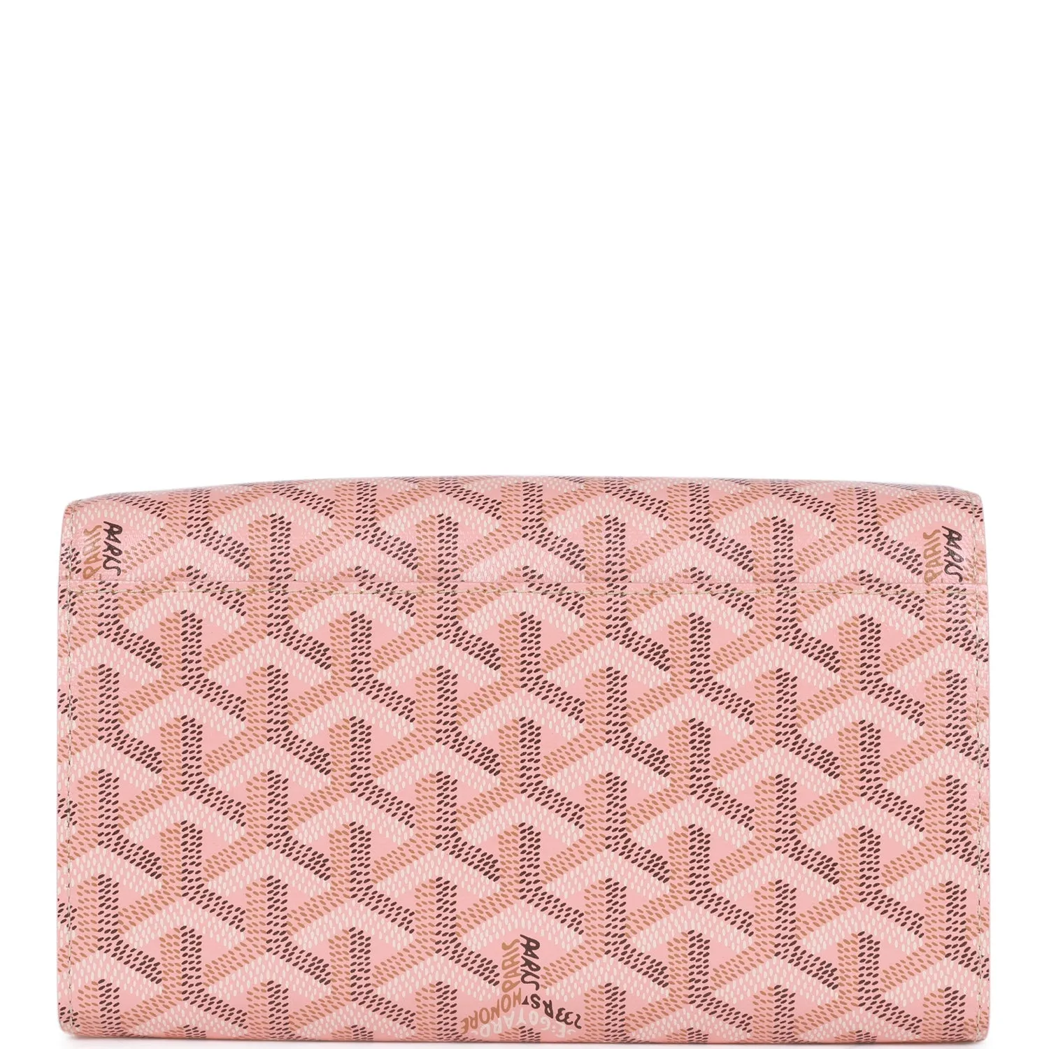 Goyard Goyardine Pink Varenne Continental Wallet Bag Palladium Hardware