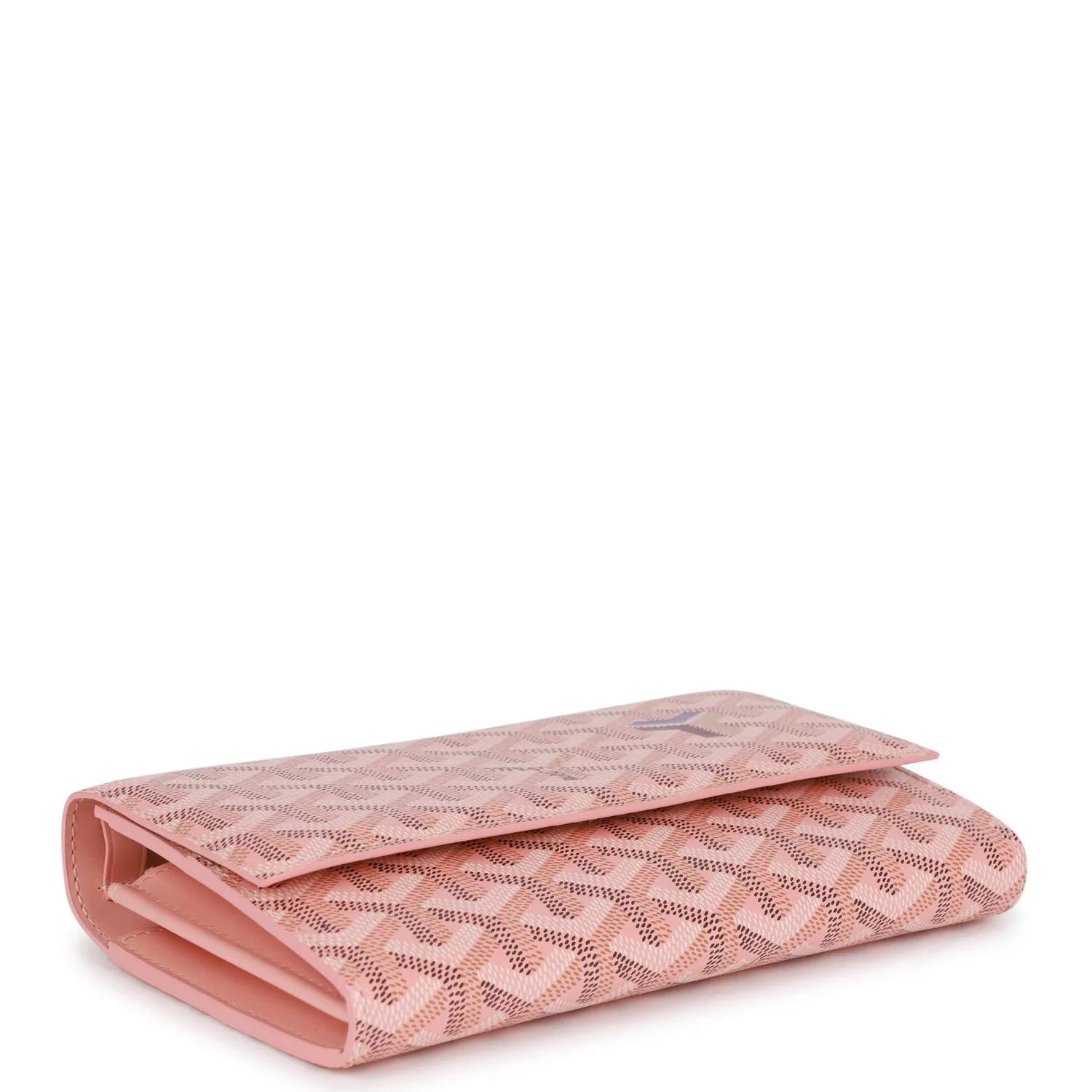 Goyard Goyardine Pink Varenne Continental Wallet Bag Palladium Hardware