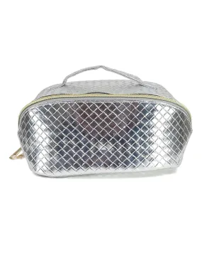 Grace & Lace Makeup Bag - Silver