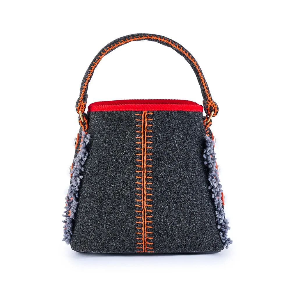 Graz Fun Fringe Studded Felt Bag