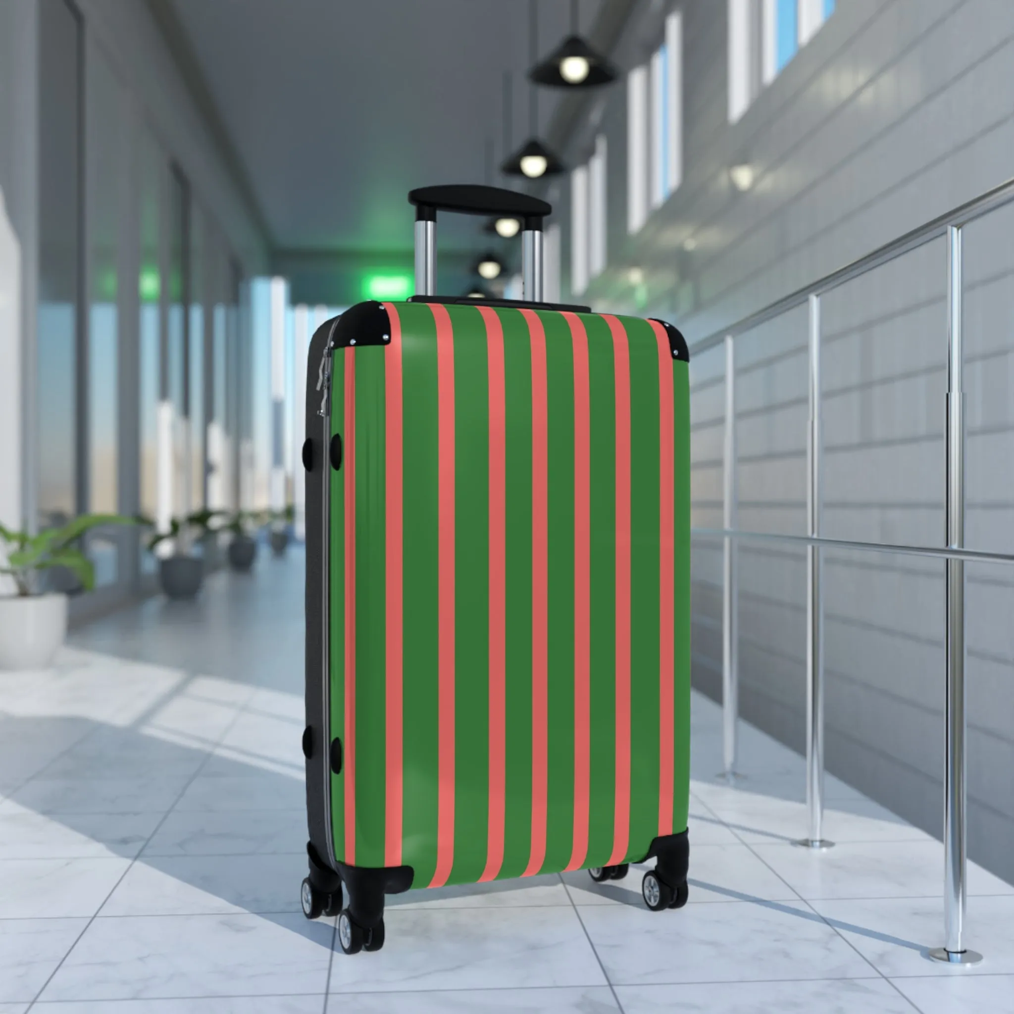 Green & Pink Traveler Suitcase