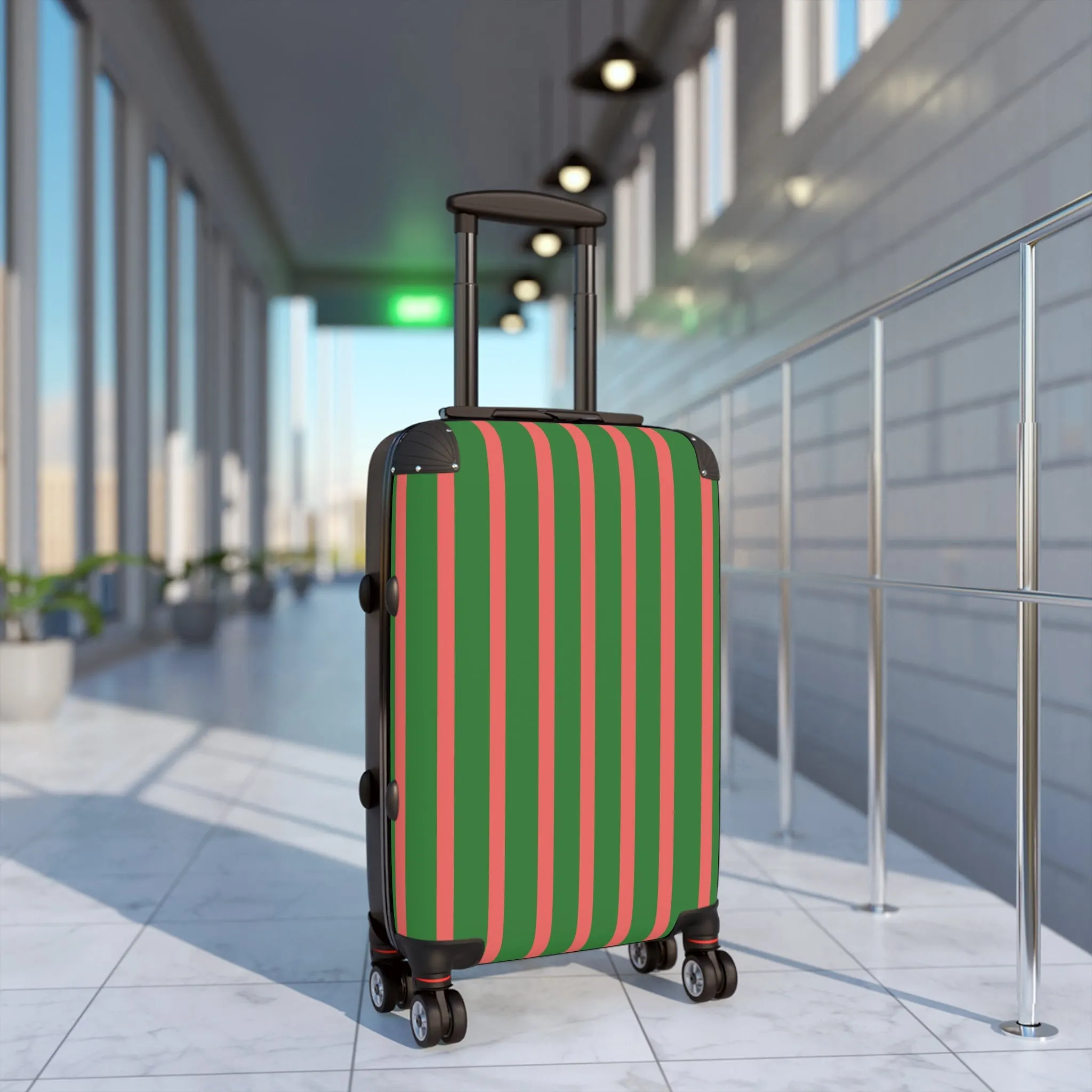 Green & Pink Traveler Suitcase