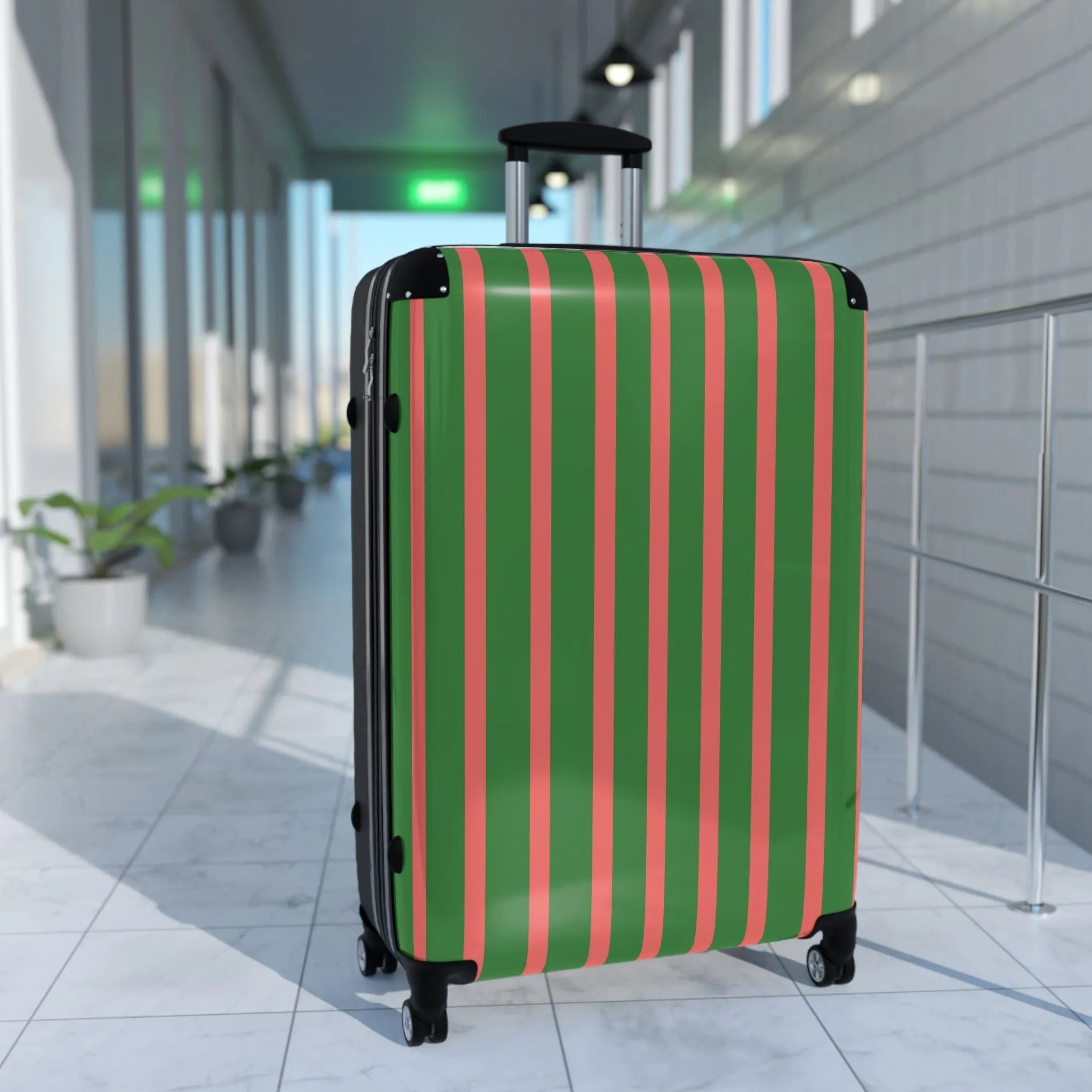 Green & Pink Traveler Suitcase