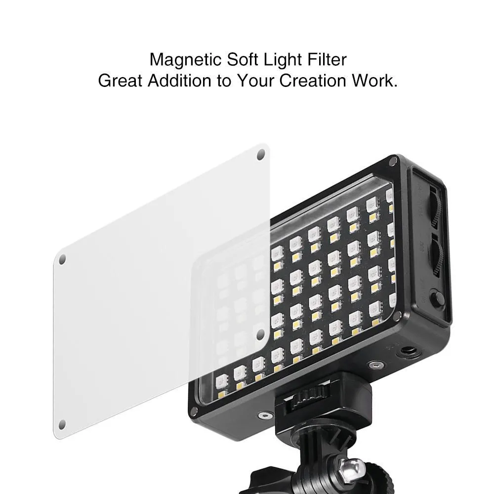 GVM 7S RGB LED On-Camera Video Light with Wi-Fi Control