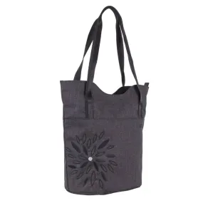 HAIKU RIDGEWAY TOTE BLACK IN BLOOM