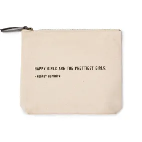 Happy Girls (Audrey Hepburn) Canvas Zip Bag